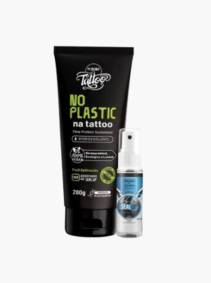 kit filme no plastic mboah + seal up 200g | filme protetor sustentável para tattoo